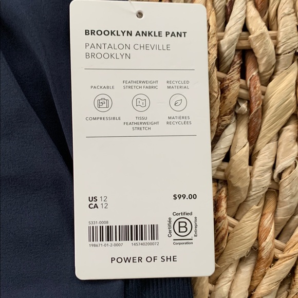 Athleta Navy Brooklyn Ankle Pant NWT - Picture 10 of 15